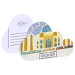 postkarten-gestanzte-form-wolke-mit-partiellem-glitzerlack-bedrucken - Warengruppen Icon