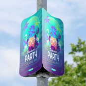 360-Grad-Plakate für rundum sichtbare Werbung