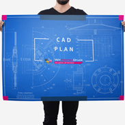 CAD-Plan Querformat