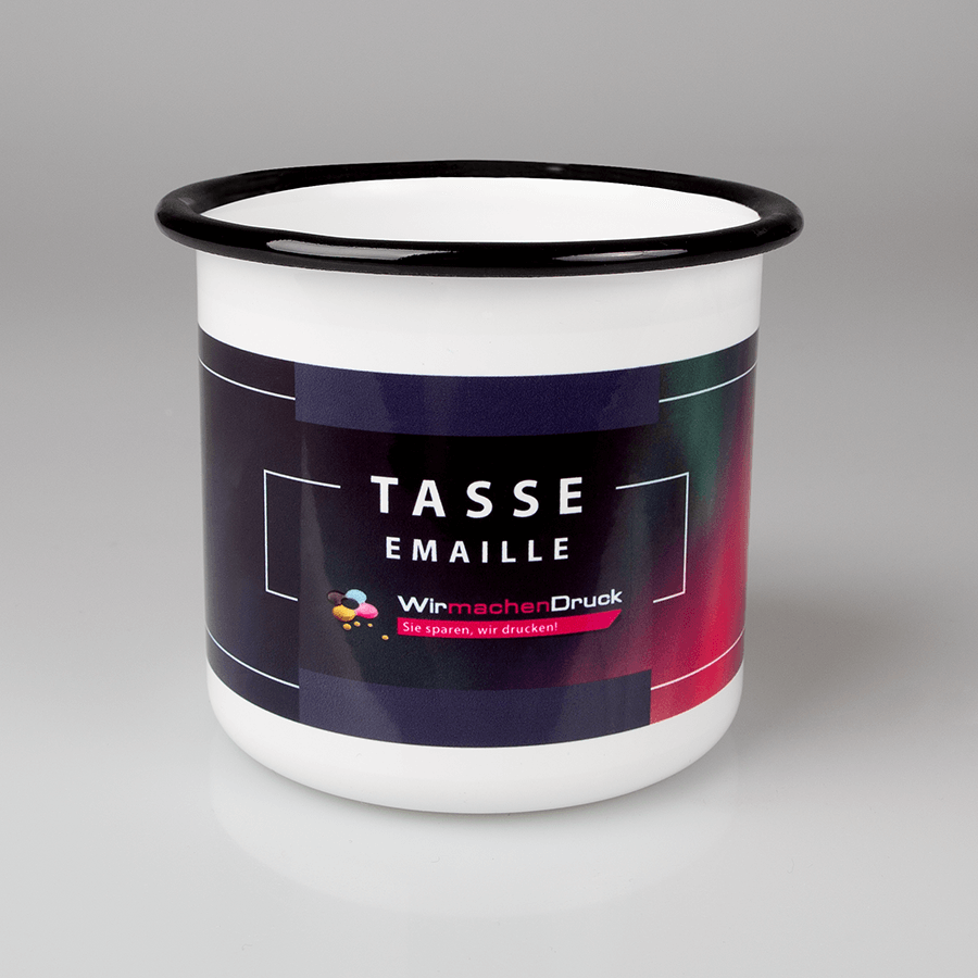 Emaille Tasse Im Vintage Look Gunstig Bedrucken Wirmachendruck Ch