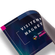 Magnetische Visitenkarte Vorderseite Rückseite