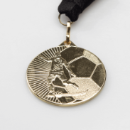 Medaille Fussball gold mit Band