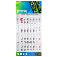 4-Monatskalender mit individuell bedrucktem Kopf- und Fußteil (6/0-farbig CMYK + 2 Sonderfarben)