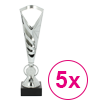 5er-set-pokal-fackel-silber-mit-einseitiger-lasergravur-auf-sockelschild