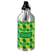 Aluminiumflasche mit Karabinerhaken bedruckt