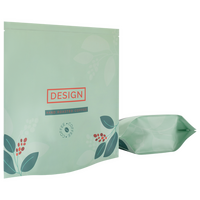 Aluminium-Standbodenbeutel 17 x 17 x 8 cm mit individuellem Boden, 4-farbig bedruckt