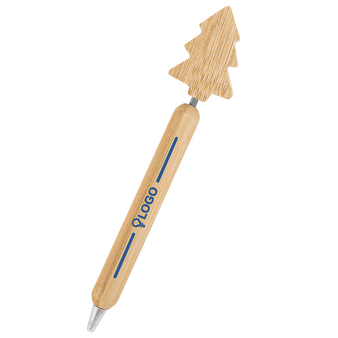 Bambus-Weihnachtskugelschreiber