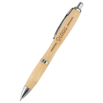 Bambus-Kugelschreiber Attraktiv mit einseitiger Lasergravur