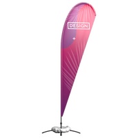 Beachflag Basic Drop L bedruckt inkl. Gestaenge, Kreuzfuss und Wassertank