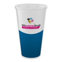 Bio Becher einwandig 500ml, 4/0-farbig