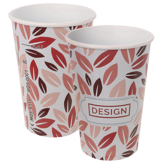 Bio-Becher einwandig mit Eichstrich 400 ml, 4/0-farbig (CMYK)