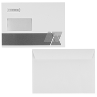 Briefumschlag DIN C5 (Lasche an der breiten Seite) haftklebend mit Fenster einseitig 1/0 bedruckt