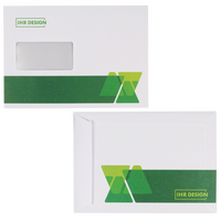 Briefumschlag DIN EA5-6 quer haftklebend mit Fenster beidseitig 4/4 farbig bedruckt