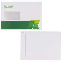 Briefumschlag DIN EA5-6 quer haftklebend mit Fenster einseitig 4/0 farbig bedruckt