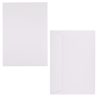 Couverts Format C4 (Lasche an der langen Seite), haftklebend ohne Fenster, unbedruckt weiss