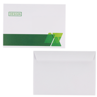 Couverts Format C5 (Lasche an der langen Seite), haftklebend ohne Fenster, einseitig 4/0 farbig bedruckt