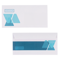 Couverts Format C6/5 (Lasche an der langen Seite), haftklebend ohne Fenster, beidseitig 4/4 farbig bedruckt
