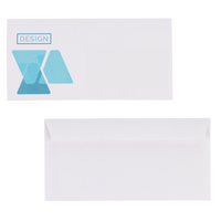 Couverts Format C6/5 (Lasche an der langen Seite), haftklebend ohne Fenster, einseitig 4/0 farbig bedruckt