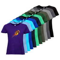 Tshirt, farbig bedruckt, Vorderseite, verschiedene Farben