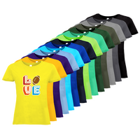 Tshirt, farbig bedruckt, Vorderseite, verschiedene Farben