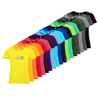 Tshirt, farbig bedruckt, Vorderseite, verschiedene Farben