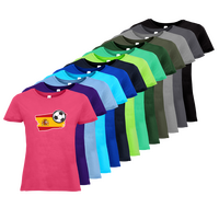 Tshirt, farbig bedruckt, Vorderseite, verschiedene Farben