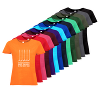 Tshirt, farbig bedruckt, Vorderseite, verschiedene Farben