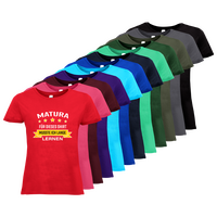 Tshirt, farbig bedruckt, Vorderseite, verschiedene Farben