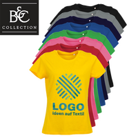 Damen-T-Shirt farbig, Organic - B&C Collection, mit einer Druckposition