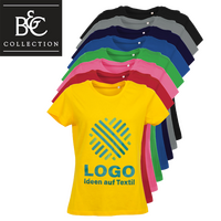 Damen-T-Shirt Organic, farbig - B&C Collection, mit einer Druckposition