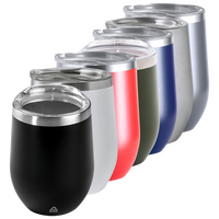 Edelstahl-Thermobecher in bauchiger Form unbedruckt