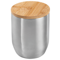 Edelstahl-Thermobecher mit Bambusdeckel unbedruckt