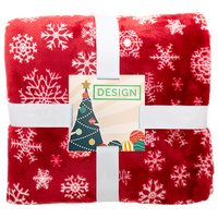 Fleecedecke aus RPET-Flanellfleece, 260 g/m², mit Schneeflockenmuster Fleecedecke aus RPET-Flanellfleece, 260 g/m², mit Schneeflockenmuster