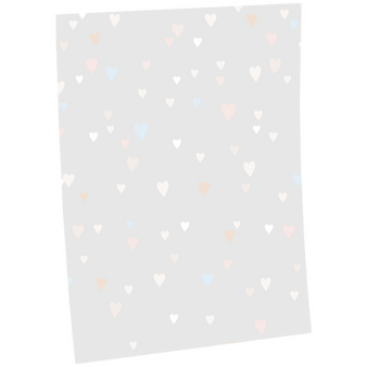 Geschenkpapier B2 (500 x 700 mm) mit Pastell-Herzen-Motiv