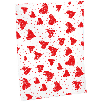 Geschenkpapier DIN A0 (841 x 1189 mm) mit Rote-Herzen-Motiv