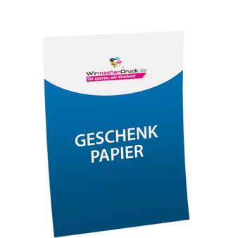 Geschenkpapier DIN B2 (500 x 700 mm) einseitig 4/0-farbig bedruckt (CMYK)