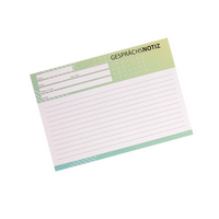 Gesprächsnotizzettel, DIN A5 quer (21,0 x 14,8 cm), 1-seitig, 4/0-farbig