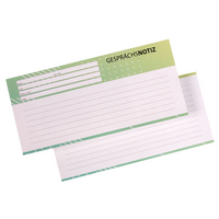 Gesprächsnotizzettel, DIN lang quer (21,0 x 9,9 cm), 2-seitig, 4/4-farbig