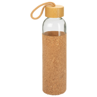 Glasflasche mit Naturkorkhülle unbedruckt