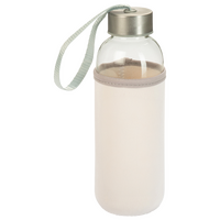 Glasflasche mit Neoprenhülle unbedruckt
