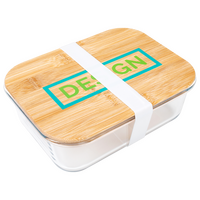 Glas-Lunchbox bedruckt Draufsicht