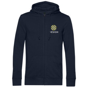 Herren-Sweatjacke, Organic - B&C Collection, mit einer Druck- oder Stickposition