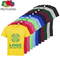 Herren-T-Shirt Basic, farbig - Fruit of the Loom, mit zwei Druckpositionen
