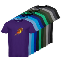 Tshirt, farbig bedruckt, Vorderseite, verschiedene Farben