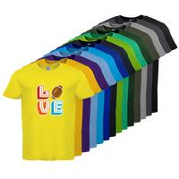 Tshirt, farbig bedruckt, Vorderseite, verschiedene Farben
