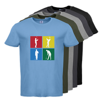 Tshirt, farbig bedruckt, Vorderseite, verschiedene Farben