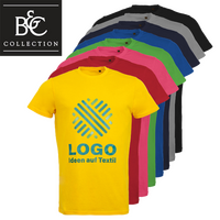 Herren-T-Shirt farbig, Organic - B&C Collection, mit zwei Druckpositionen