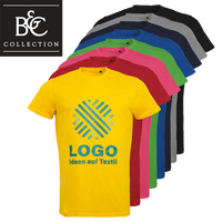Herren-T-Shirt Organic, farbig - B&C Collection, mit zwei Druckpositionen