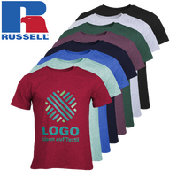 Herren-T-Shirt Organic, farbig - Russell, mit einer Druckposition