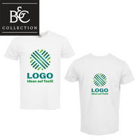 Herren-T-Shirt Premium, weiß - B&C Collection, mit zwei Druckpositionen